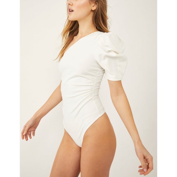 Free People White One-Shoulder Bodysuit - Picture 3 of 10